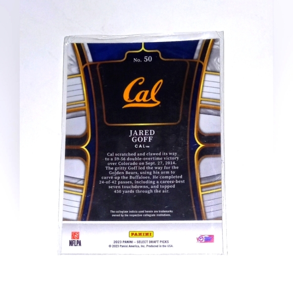 Jared Goff Panini Select Draft Picks 2023 #50 - Picture 2 of 2